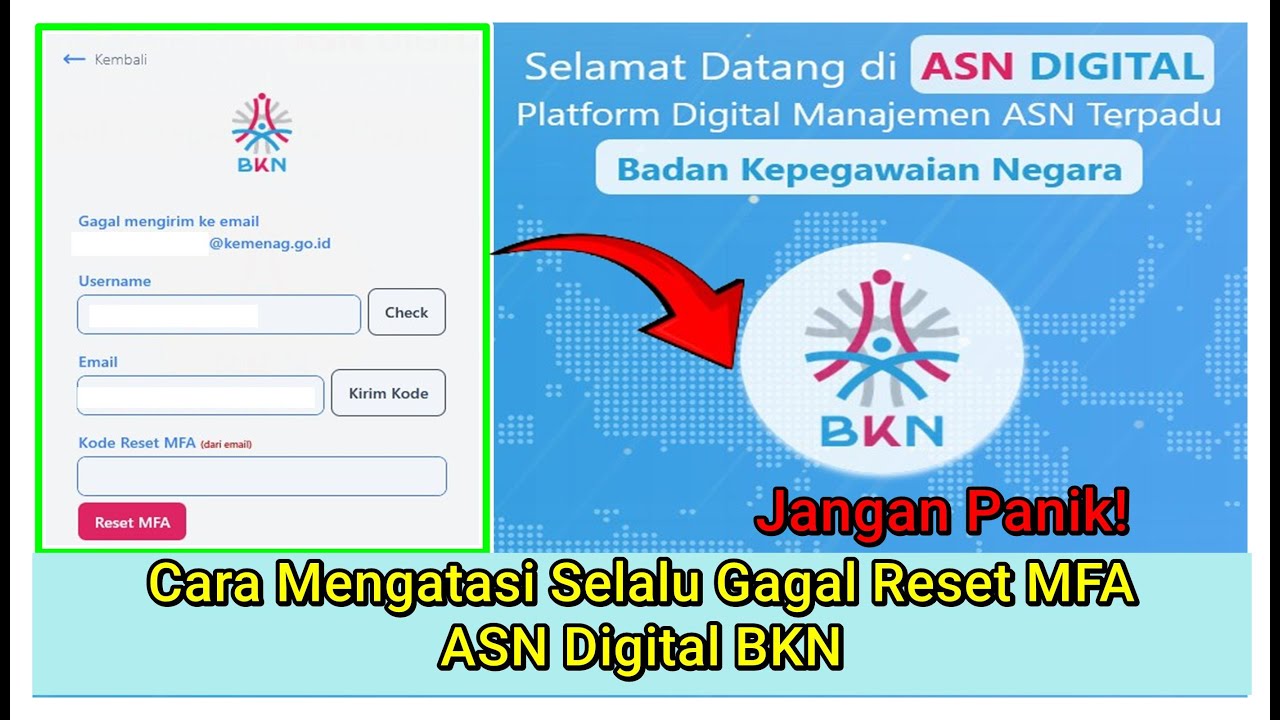 Cara Mengatasi Selalu Gagal Reset MFA ASN Digital BKN Terbaru YouTube cara mengatasi selalu gagal reset mfa asn digital bkn terbaru youtube
