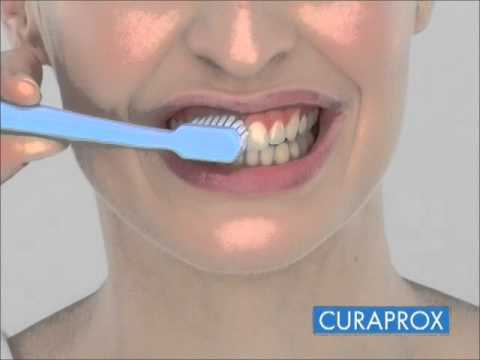 Техника чистки зубов зубной щеткой Curaprox CS 1560 Soft и CS 3960 Super soft