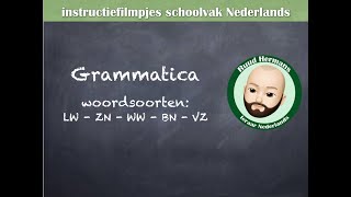 Grammatica woordsoorten -  LW ZN WW VZ BN