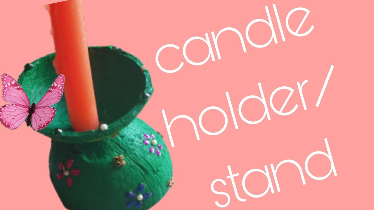 DIY candle holder/candle stand making with coconut shell /Reuse ideas