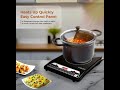 Cadlec CookMate 2000W Induction Cooktop with Crystal Glass | 7 Cooking Modes, Auto Shut-Off