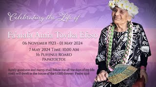 Celebrating the Life of Fa’atafa Amia Tovika Efeso