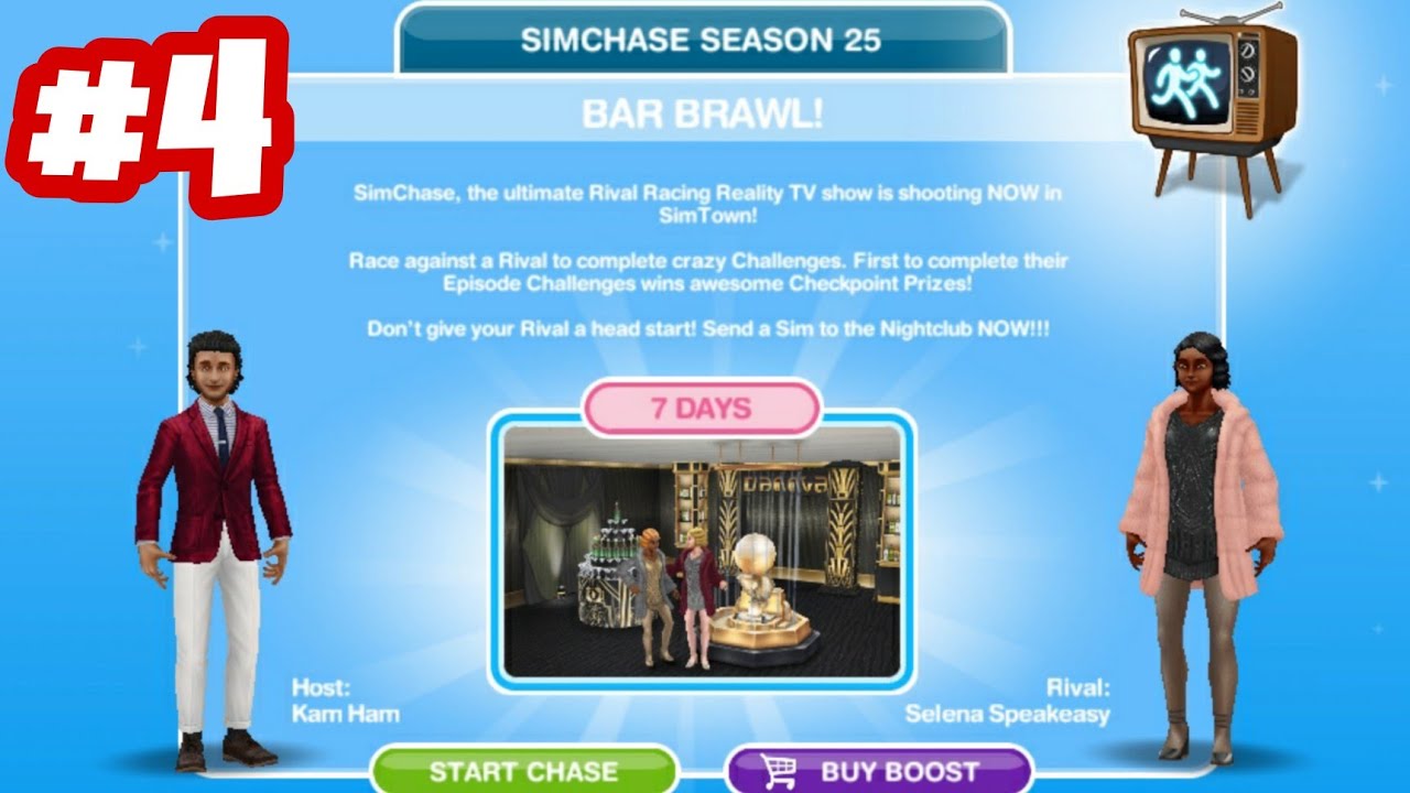 The Sims Freeplay - SimChase Challenge Season 25 (Bar Brawl) Görevi // Episode 4