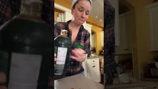 Woman Drops Glass Jar While Pouring Coffee In It - 1497104