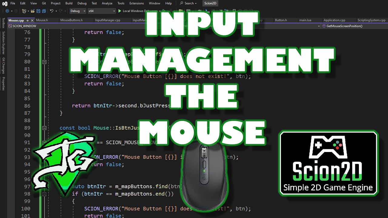 Scion2D C++ Game Engine | Ep.22 - Input Management (Part 2): The