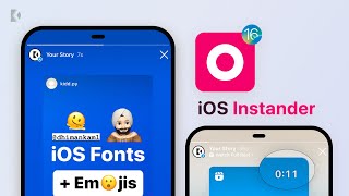 iOS Instander For Android // Use iOS Font And Emoji // iOS Style Reels // Round Edged In Stories 🍎