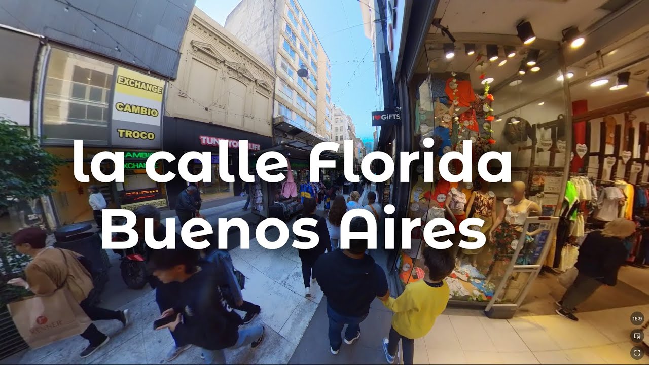 360° Walk on Florida Street, Buenos Aires | Street Tour in Argentina 🇦🇷 ...