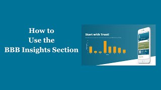 How to Use the BBB Insights Section