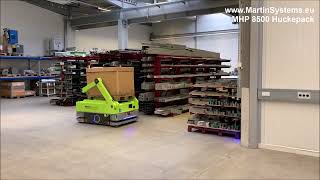 Autonomous load and unload system for pallet-sized loads : HuckePack from MartinSystems