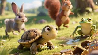 Tiko the Slow but Clever Turtle /  Moral Story | Learning Story | Learn English Through Story #kids