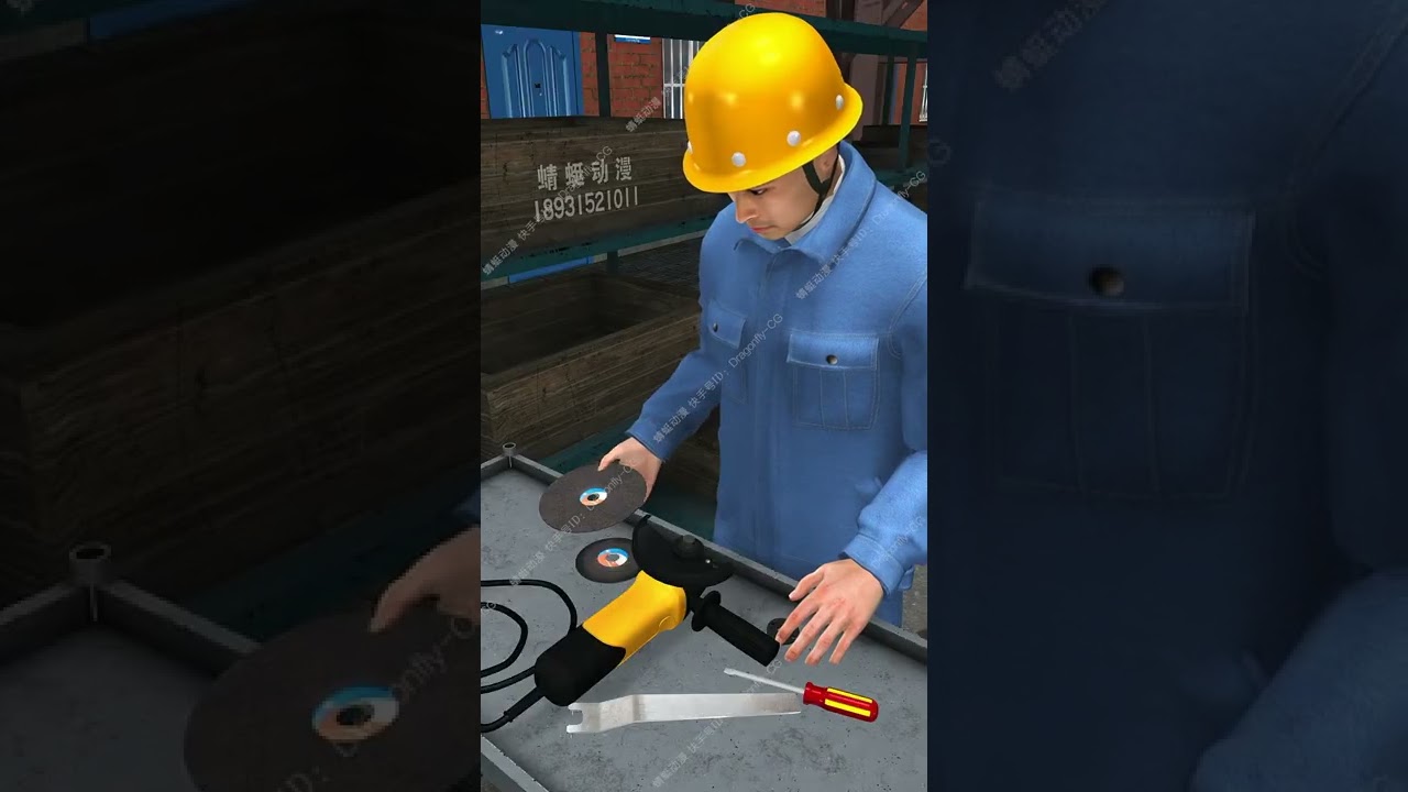 #angle grinder #hand grinding wheel #safety production #electrician