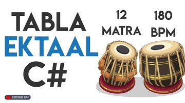 Ektaal Tabla Loop | C# Scale | 180 Bpm | 12 Matra | #muzzico