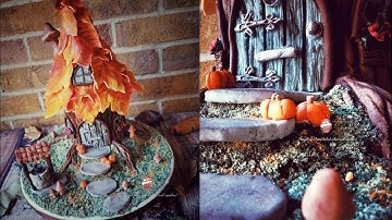 Autumn Cake Tutorial| Fall Cake| Woodland Cake| How to make Autumn leaves |Fairy House Cake Tutorial