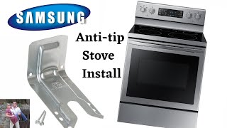 Install Anti-tip Bracket for Samsung Glass Top Stove Universal #homeimprovement #diy #how