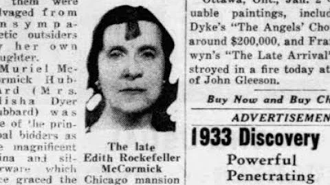 Daughter Saves McCormick Treasurers in 1934