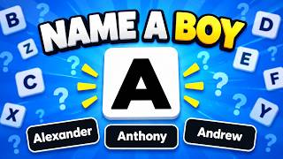 Boy Names A to Z Challenge 👦🧠 | Can You Finish Them All?