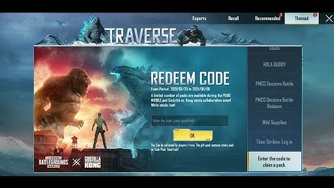 PUBG REDEEM CODES FOR GODZILLA VS KONG EVENT 🔥SAMSUNG,A5,A6,A32,J5,J7,S5,S6,S7,S9,A10,A20,A30,A50