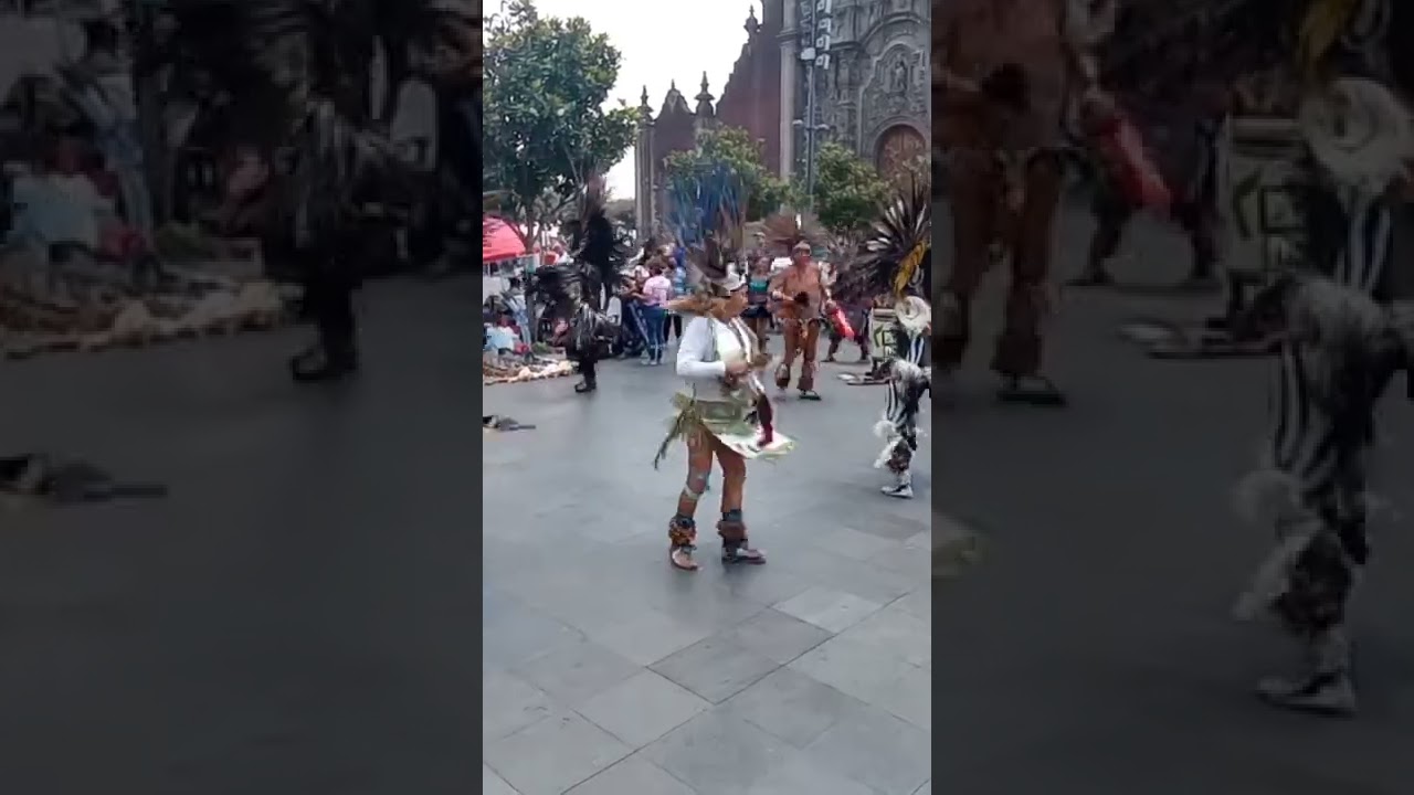 Aztec War Dance  Mexico city.  Aztec dance (Danza mexica)