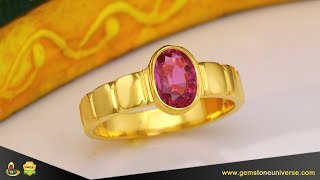 Famous Exceptional Ruby Jyotish Gemstone Ring from Gemstoneuniverse Net Worth