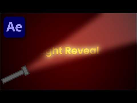 Light Reveal - After Effects Tutorial