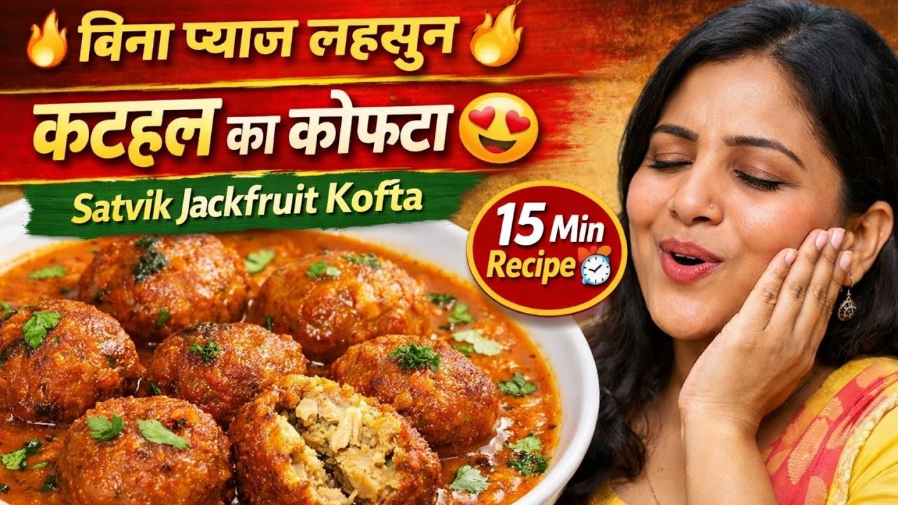 बिना प्याज लहसुन भी खाना इतना स्वादिष्ट हो सकता है 😍आज बनाइए सात्विक कटहल का कोफ्ता 🔥