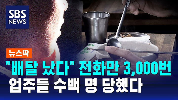 "배탈 났다" 전화만 3000번…업주들 수백 명 당했다 / SBS / 뉴스딱