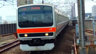 1110M E231系0番台千ｹﾖMU-39編成  新浦安入線シーン