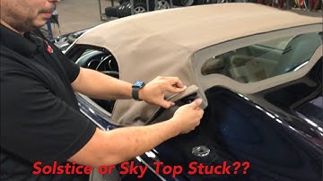 How to manually open a stuck buttress and trunk lid on a Pontiac Solstice or Saturn Sky