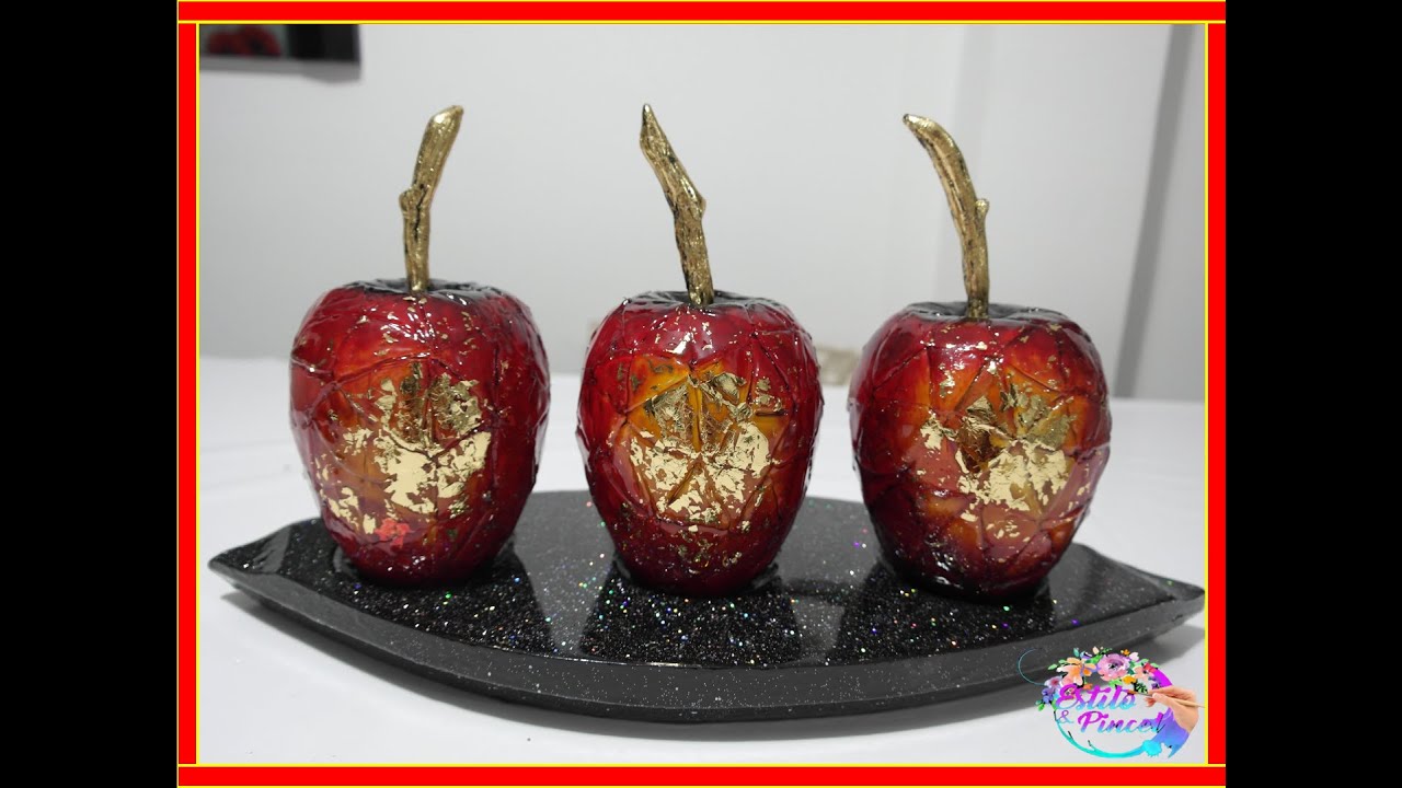 #mosaico #falsomosaico FALSO MOSAICO CON SILICONA CALIENTE , en manzanas 🍎🍎🍎 3333