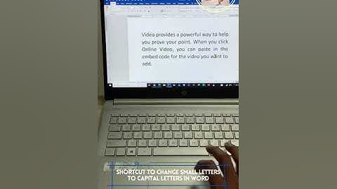 Shortcut to change small letters to capital letters in word.