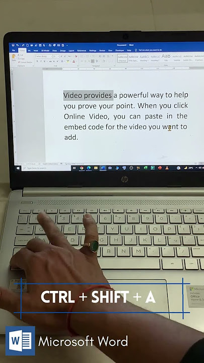 Shortcut to change small letters to capital letters in word.