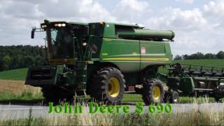 Convoi de moissonneuses John Deere 2010