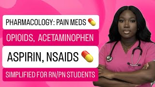 Pharmacology: NSAIDS, OPIOIDS,ASPIRIN, ACETAMINOPHEN. Pain management simplified for PN/RN Students 
