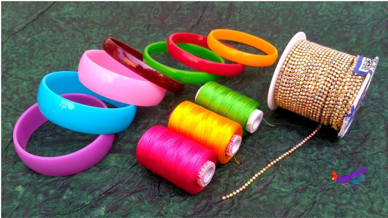 2 Beautiful Silk Thread Bangles Set Making At Home | DIY | Silk Thread Bangles Designs |uppunutihome