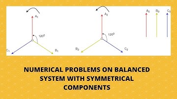 Numerical on Symmetrical components with Balanced power system