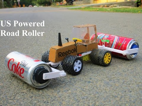 How To Make A US Road Roller With CoKe Bottle