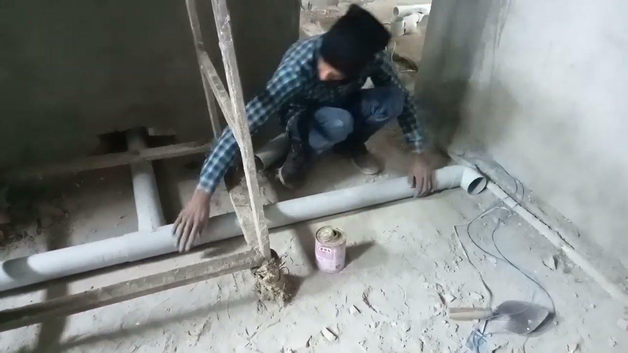 bathroom drainage pipe fitting installation with details second floor 