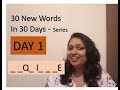 Day 1 - 30 New words in 30 days series