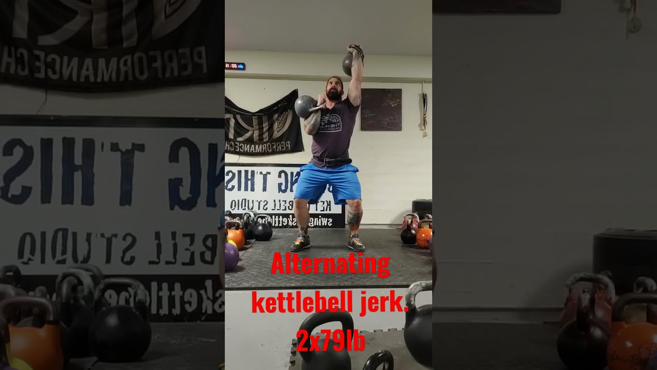 Alternating Kettlebell Jerk Demo 2x79lb