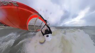 Stormy sailboarding at Seacliff
