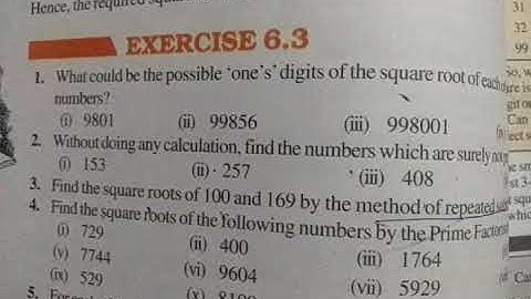 Ex.6.3.Q 1 ch. Square and square roots for class 8 by Raj Chahar