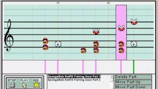 Spongebob Revenge Of The Flying Dutchman - Fishing Gear - Mario Paint Composer