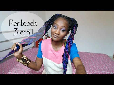 COMO FAZER PENTEADO 3 EM 1 COM TRANÇAS | BOX BRAIDS