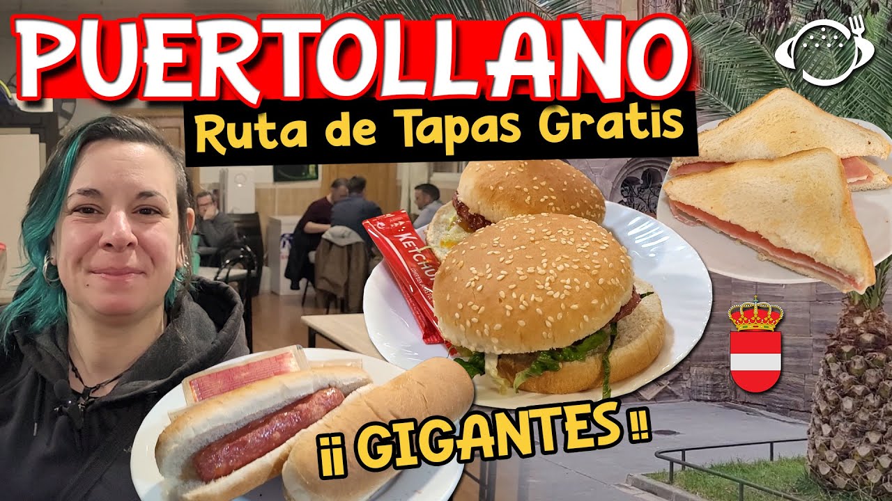 TAPAS GRATIS en PUERTOLLANO 🍺🍔🥪🌭 Ruta de TAPAS GIGANTES y GRATIS en Puertollano ¡INCREÍBLE! 🤤🍺🍔