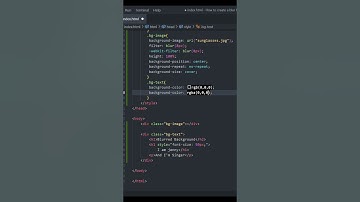 How to create a blur background image using only HTML & CSS #html #css #blur  #image #shorts