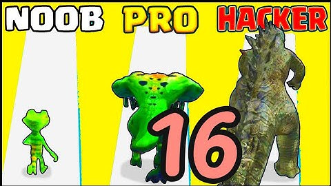 NOOB vs PRO vs HACKER in Kaiju Run ❤️ All Levels Gameplay, NEW Games iOS, Android