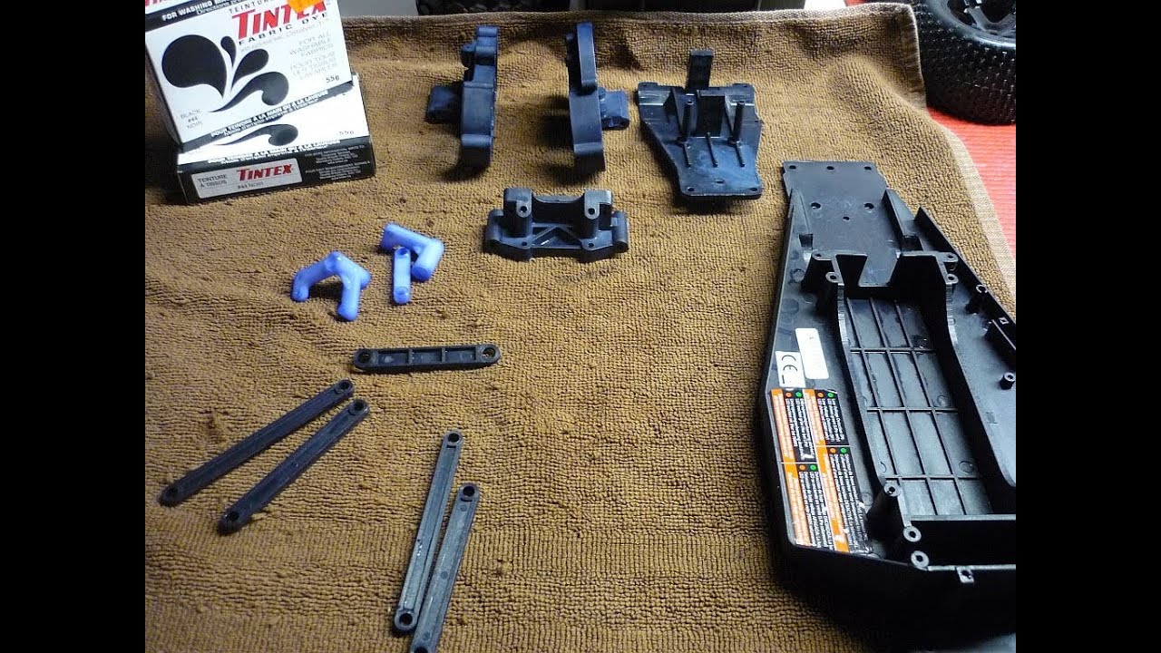 How to dye an RC chassis using clothing dye. YouTube