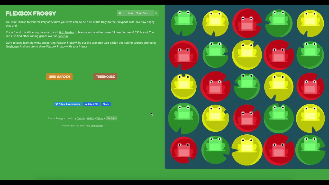 Simply Learn Flex box with Frog game YouTube