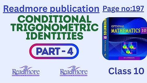 Conditional trigonometric identities||class10||readmore publication