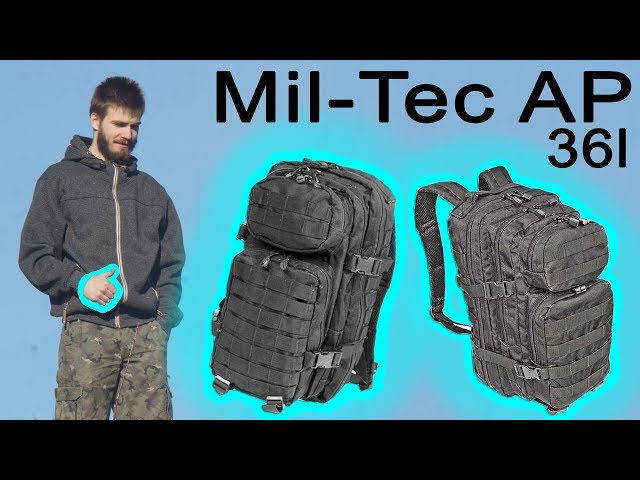 Mochila MILTEC US ASSAULT LG 36 Litros negra Laser Cut